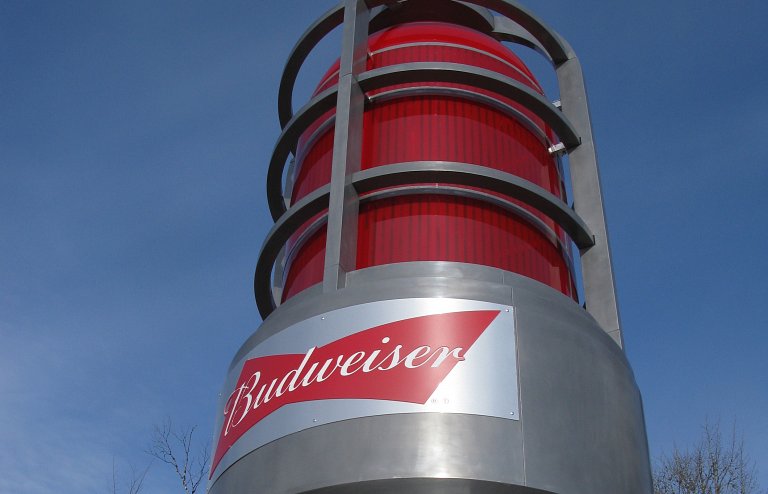 NHL Budweiser goal light on its way to the World Pond Hockey championships in Plaster Rock, Canada