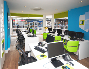 Office interior for estate agency
