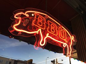 Bodean's BBQ, Balham - Neon hog