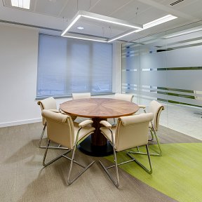 Frosted vinyl manifestations on glass partitions