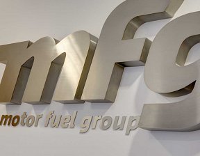 Built-up stainless steel letters for Motor Fuel Group